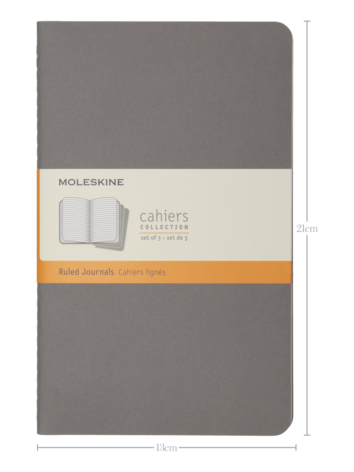 Kit De Cadernetas Cahier Grande Cinza Moleskine