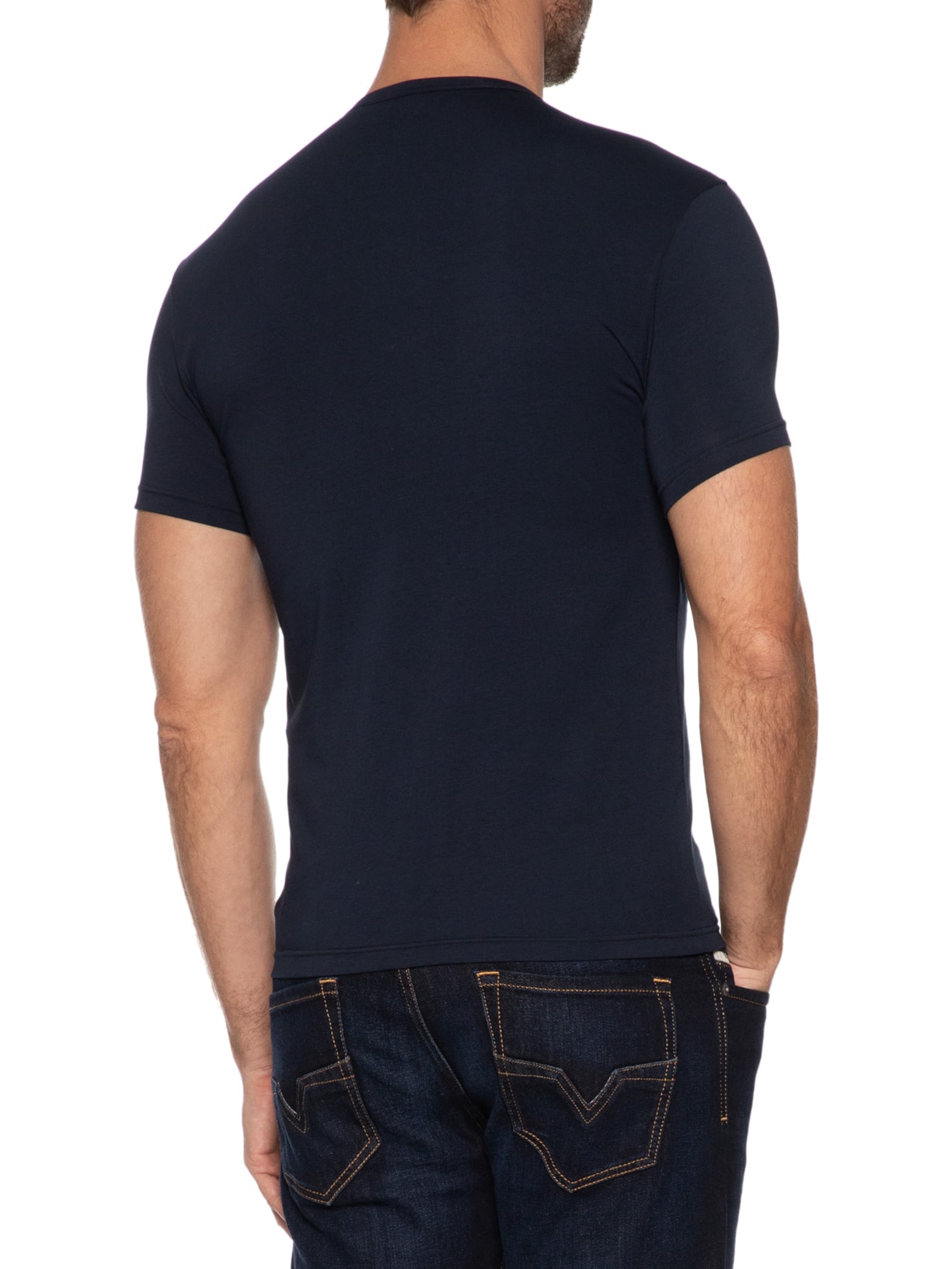Kit De Camiseta Masculina 2 Peças Manga Curta Parte Alta Emporio Armani Bodywear