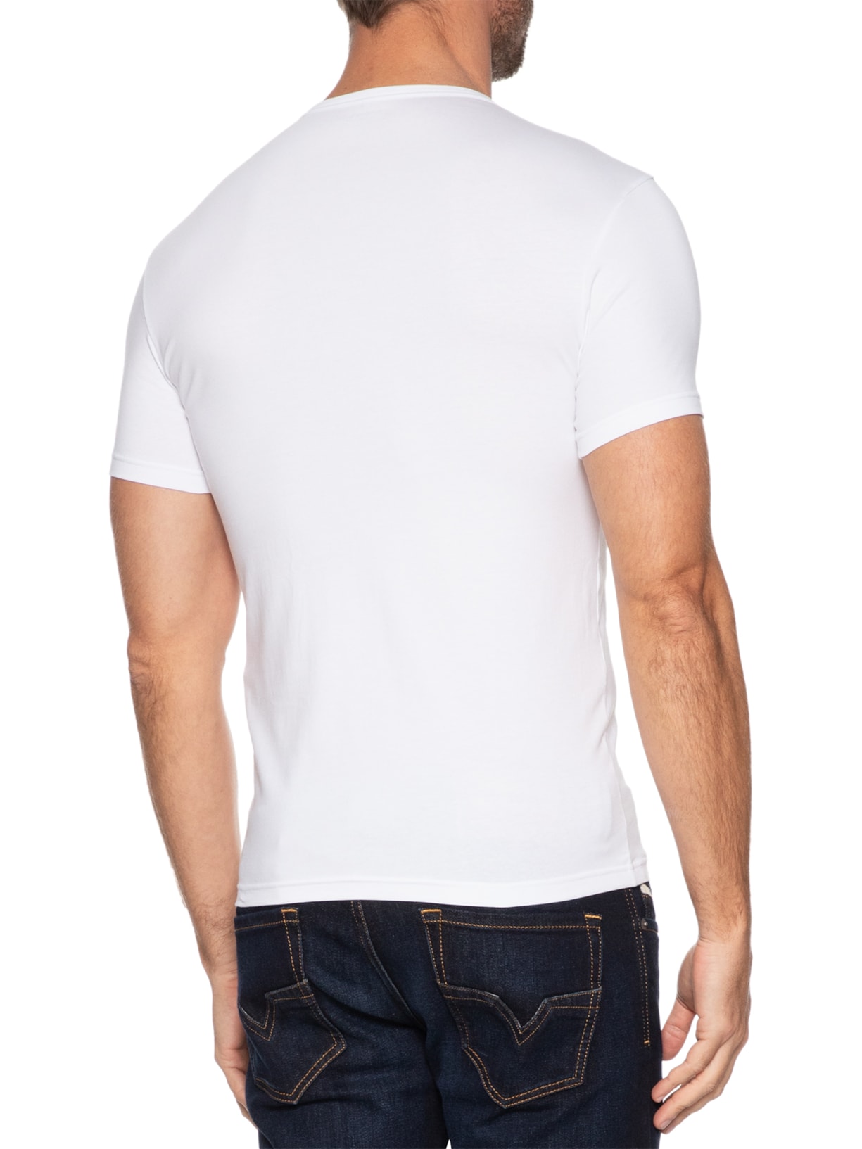 Kit De Camiseta Masculina 2 Peças Manga Curta Parte Alta Emporio Armani Bodywear