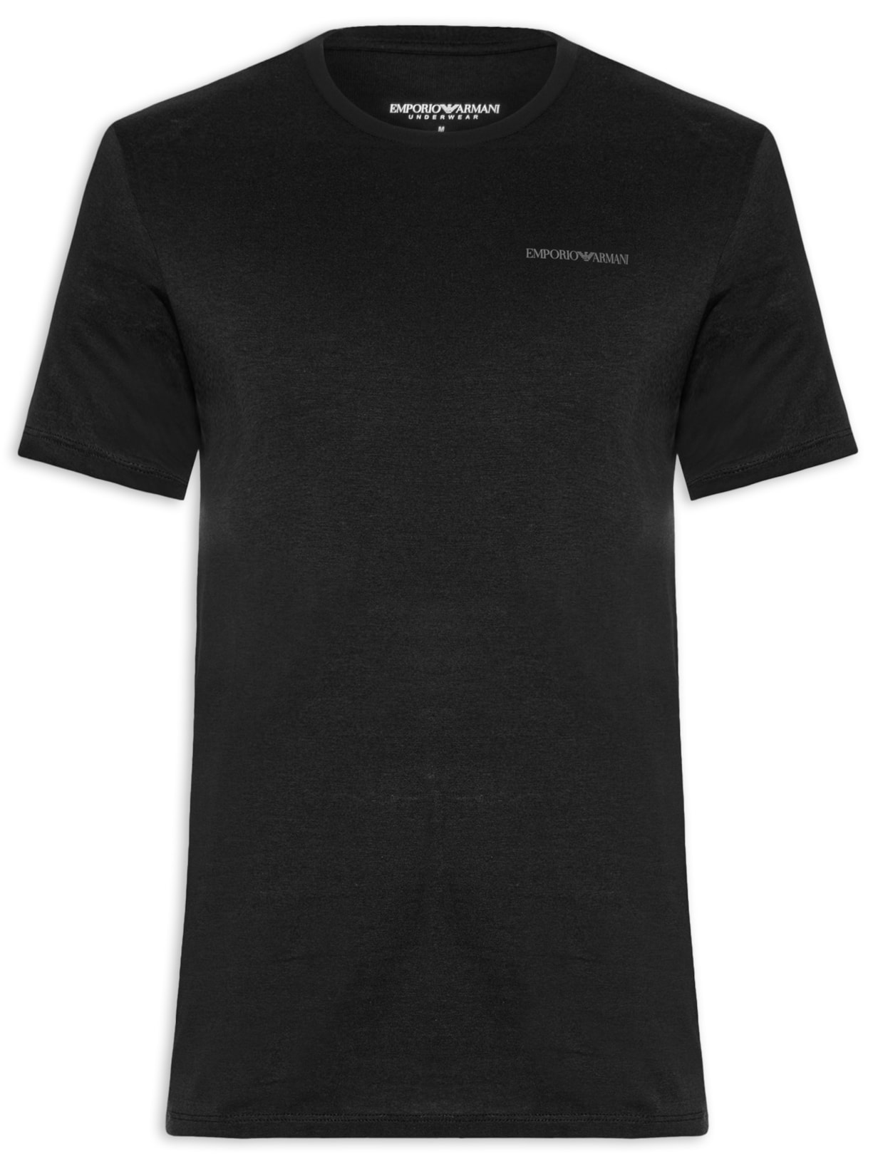 Kit De Camiseta Masculina 2 Peças Mc Crew Neck Preto Emporio Armani Bodywear