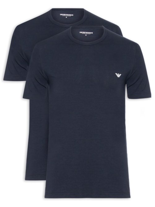 Kit De Camiseta Masculina 2 Peças Mc Parte Alta – Azul