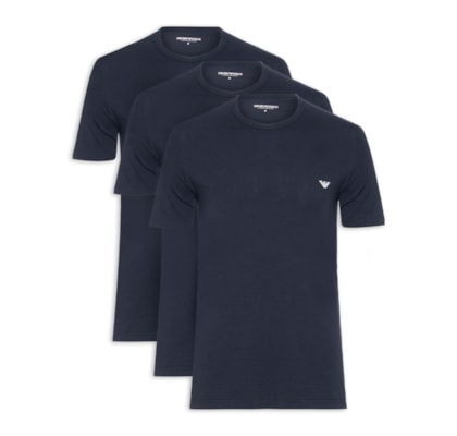 Kit De Camiseta Masculina 2 Peças Mc Parte Alta - Azul
