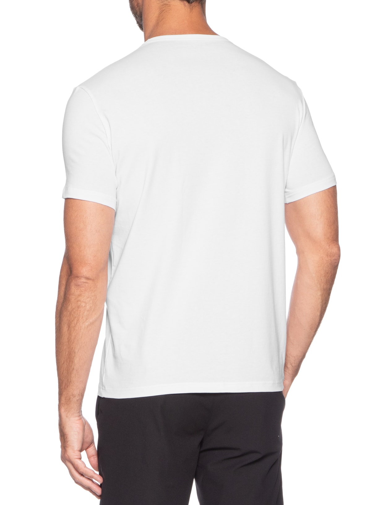 Kit De Camiseta Masculina 2 Peças Mc Parte Alta Branco Emporio Armani Bodywear
