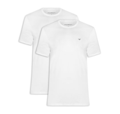 Kit De Camiseta Masculina 2 Peças Mc Parte Alta - Branco