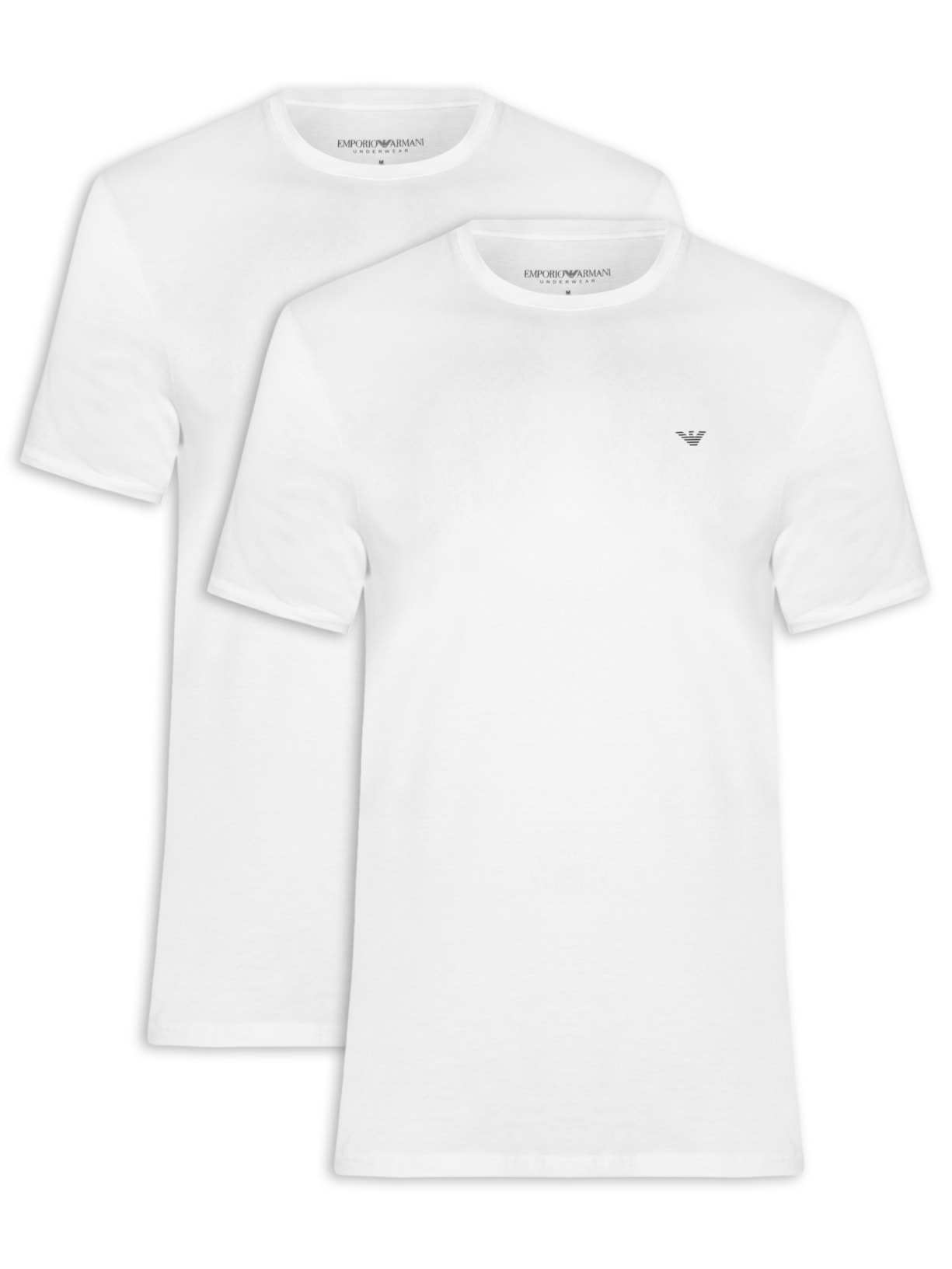 Kit De Camiseta Masculina 2 Peças Mc Parte Alta - Branco