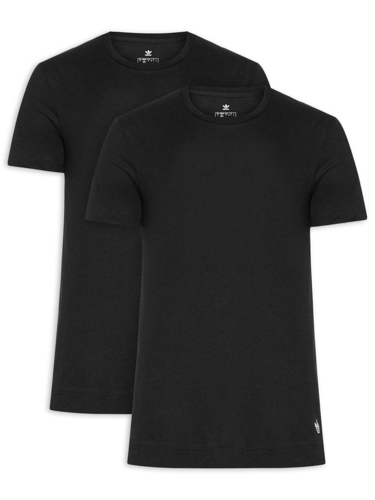 Kit de Camisetas Comfort Core Cotton Preto Adidas Originals Underwear