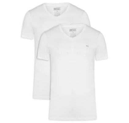 Kit De Camisetas Masculina 2 Peças - Branco