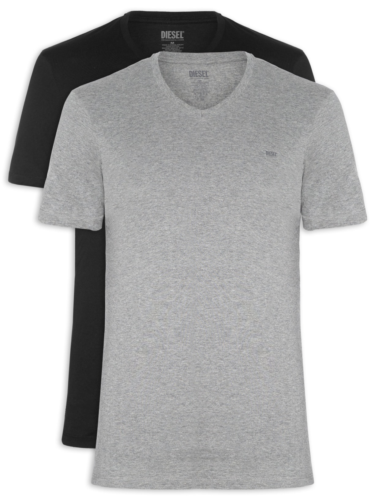 Kit De Camisetas Masculina 2 Peças Cinza Diesel