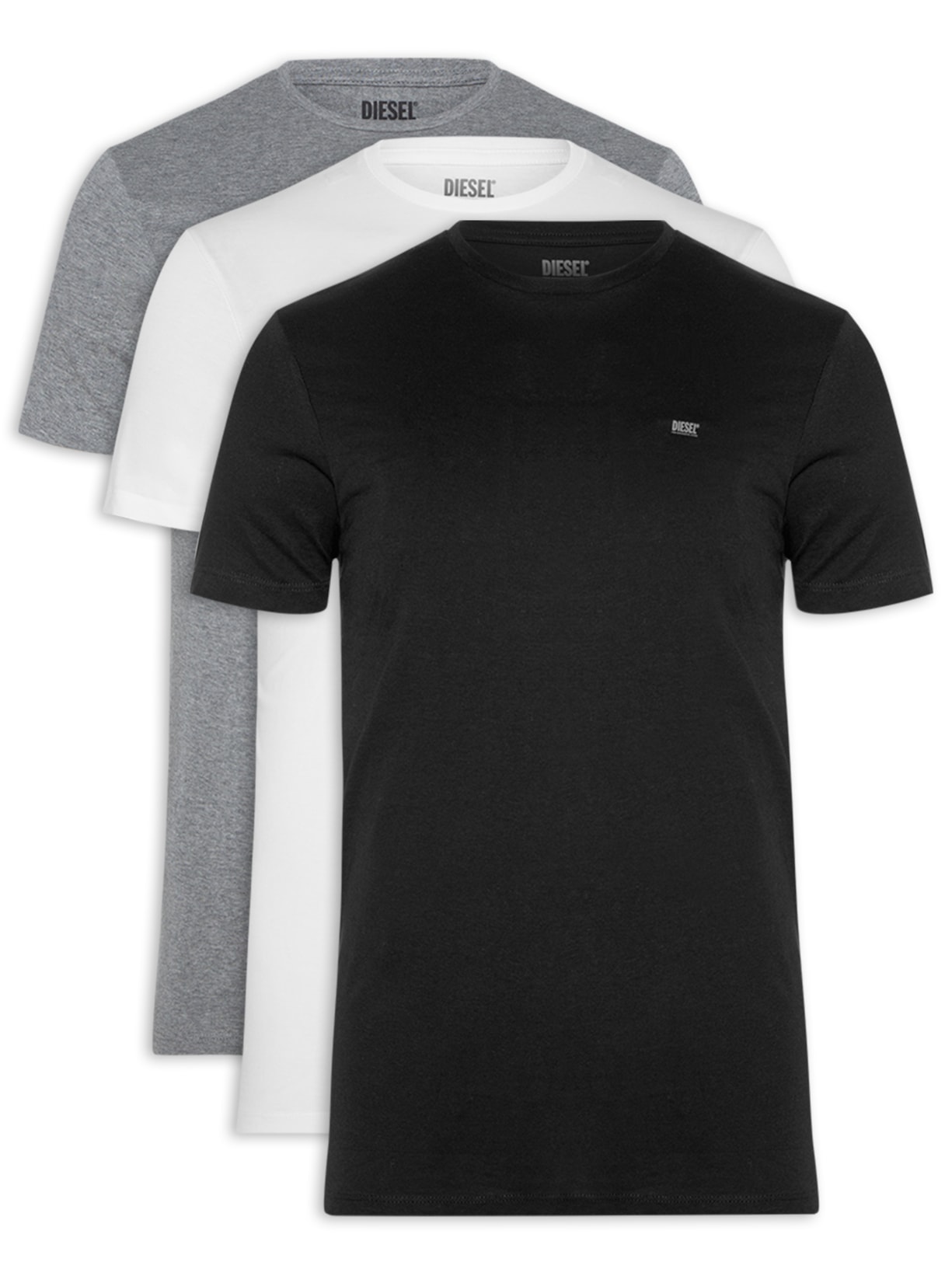 Kit De Camisetas Masculina Em Algodão 3 Peças Diesel