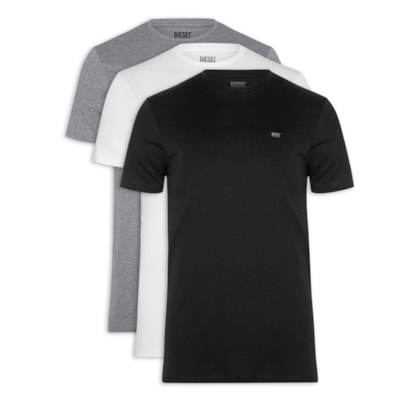 Kit De Camisetas Masculina Em Algodão 3 Peças