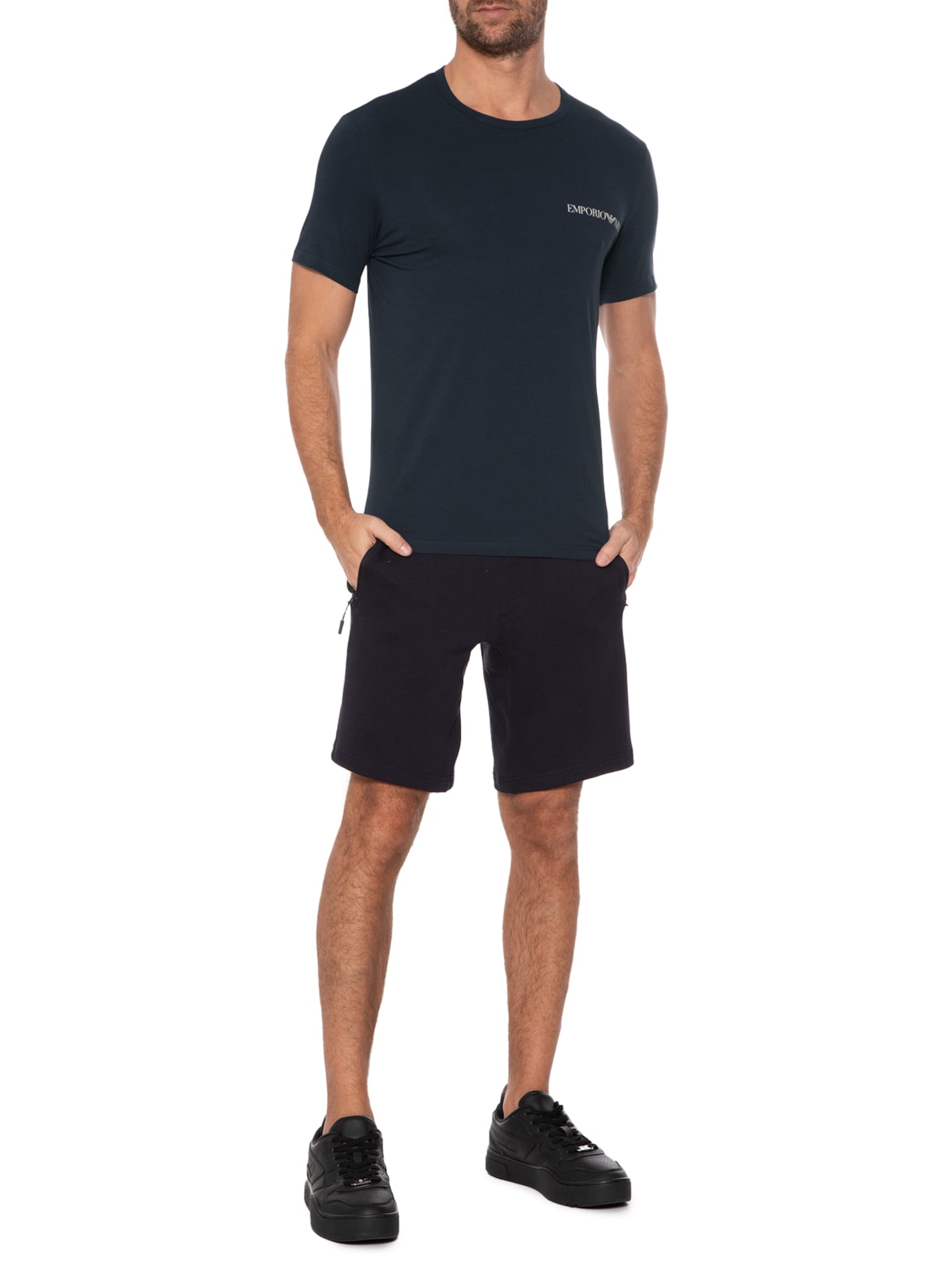 Kit De Camisetas Masculina Knit 2 Peças Emporio Armani Bodywear