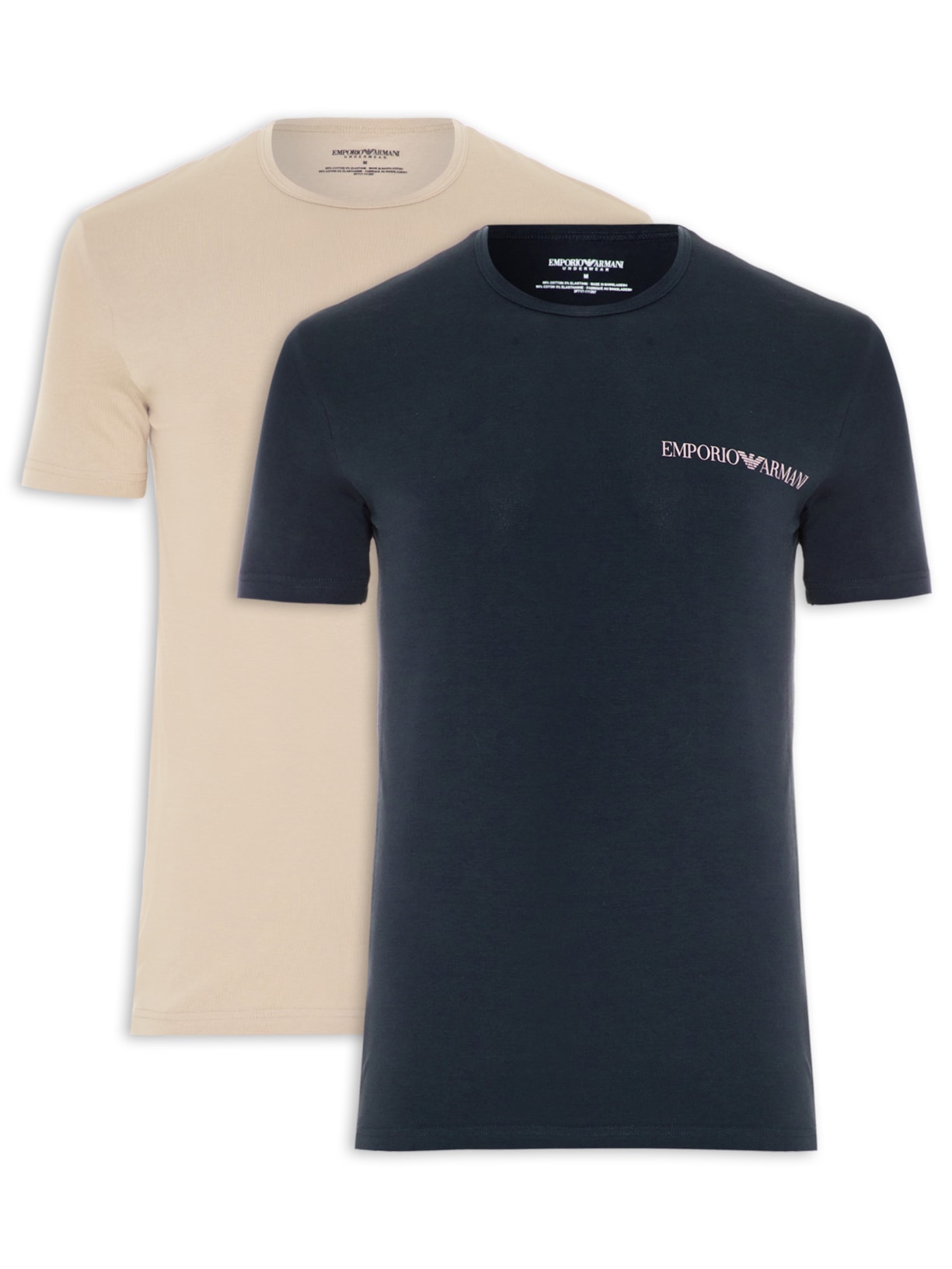 Kit De Camisetas Masculina Knit 2 Peças Emporio Armani Bodywear