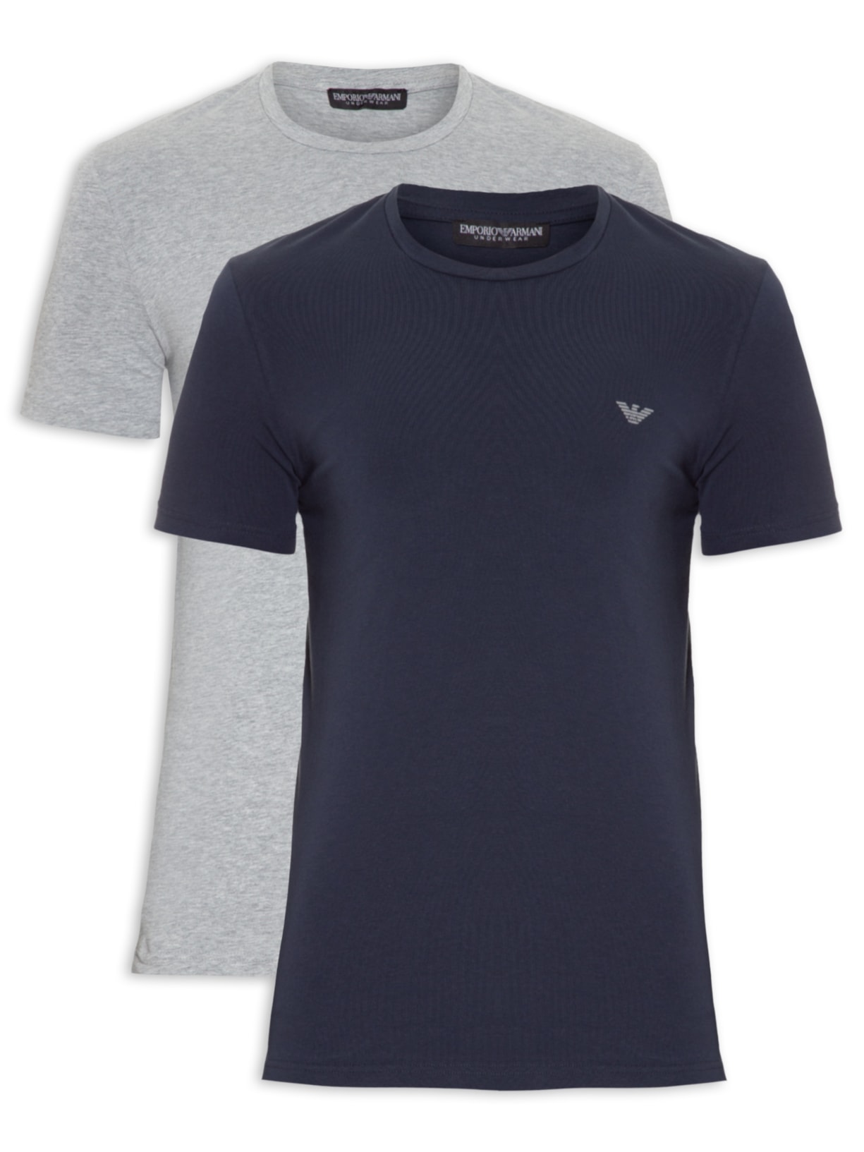 Kit De Camisetas Masculina Knit 2 Peças - Azul