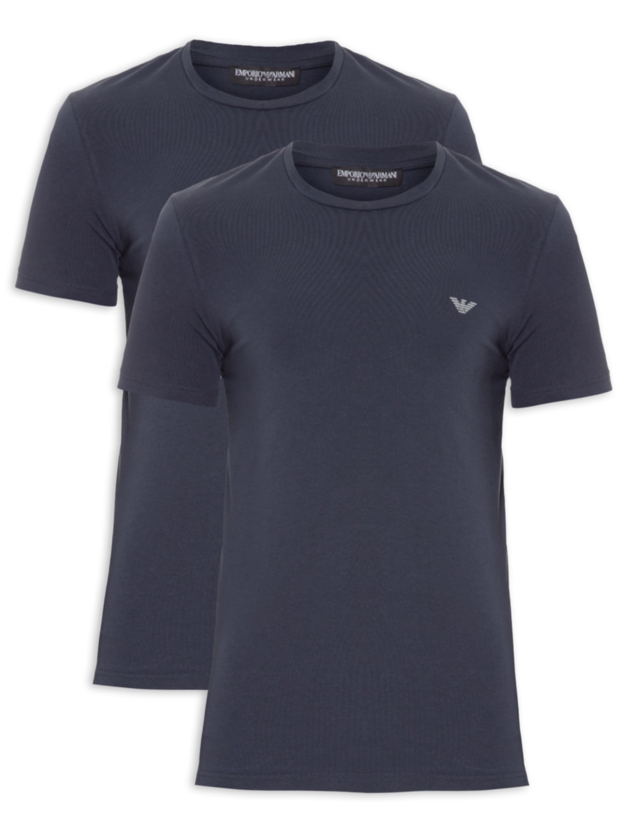 Kit De Camisetas Masculina Knit 2 Peças - Azul