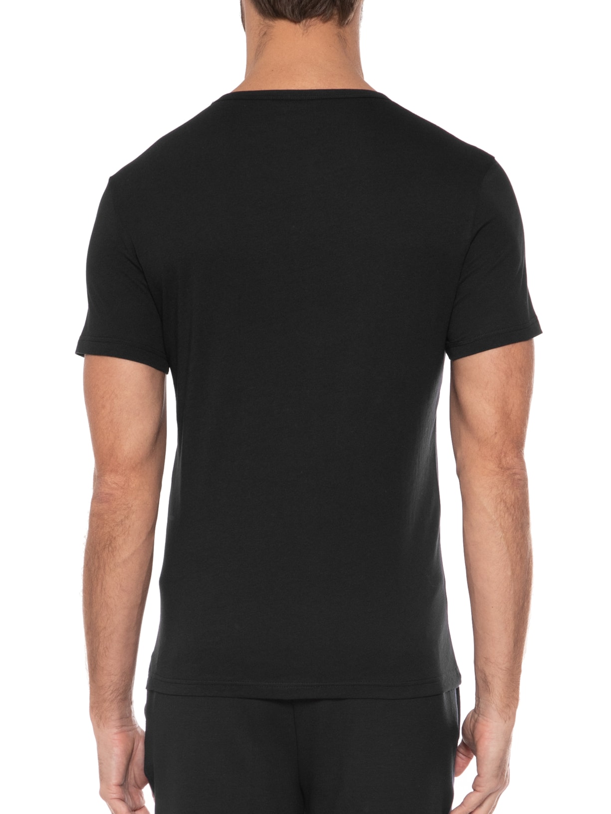 Kit De Camisetas Masculina Knit 2 Peças Preto Emporio Armani Bodywear