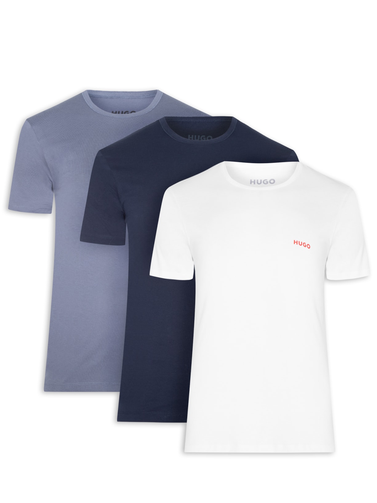 Kit De Camisetas Masculina Rn Triplet 3 Peças Hugo