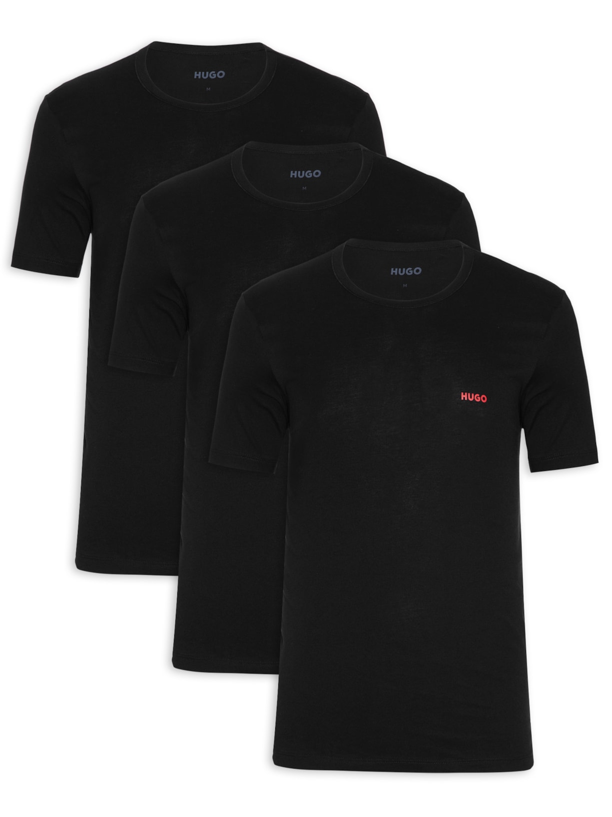 Kit de Camisetas Masculina Rn Triplet - Preto