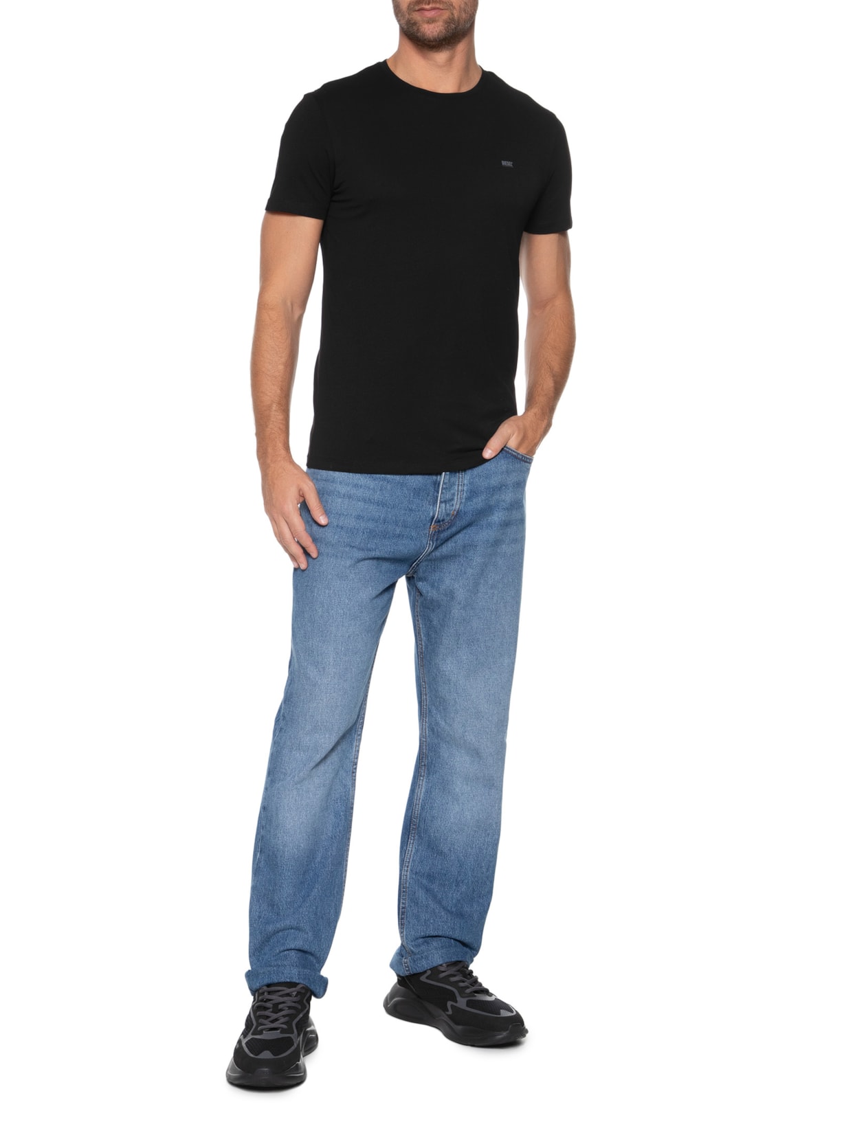Kit de Camisetas Masculina Umtee Jake 3 Pack Preto Diesel
