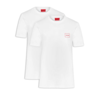 Kit De Camisetas Masculinas 2 Peças Crew Neck - Branco