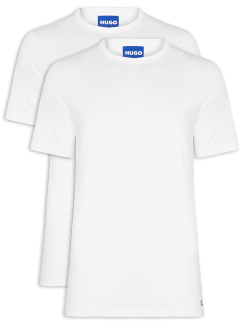 Kit De Camisetas Masculinas 2 Peças Naolo - Branco
