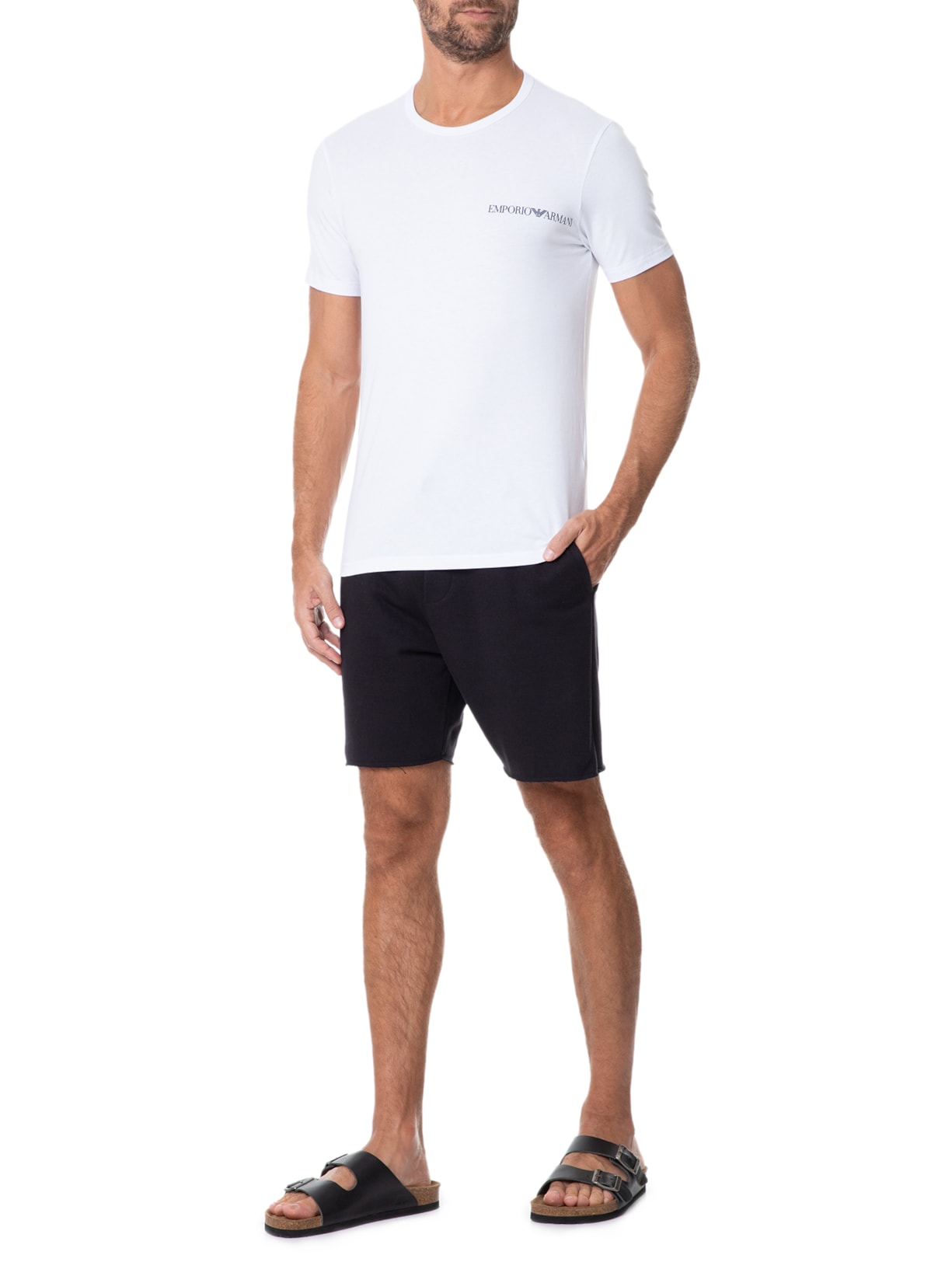 Kit De Camisetas Masculinas 2 Unidades Azul Emporio Armani Bodywear