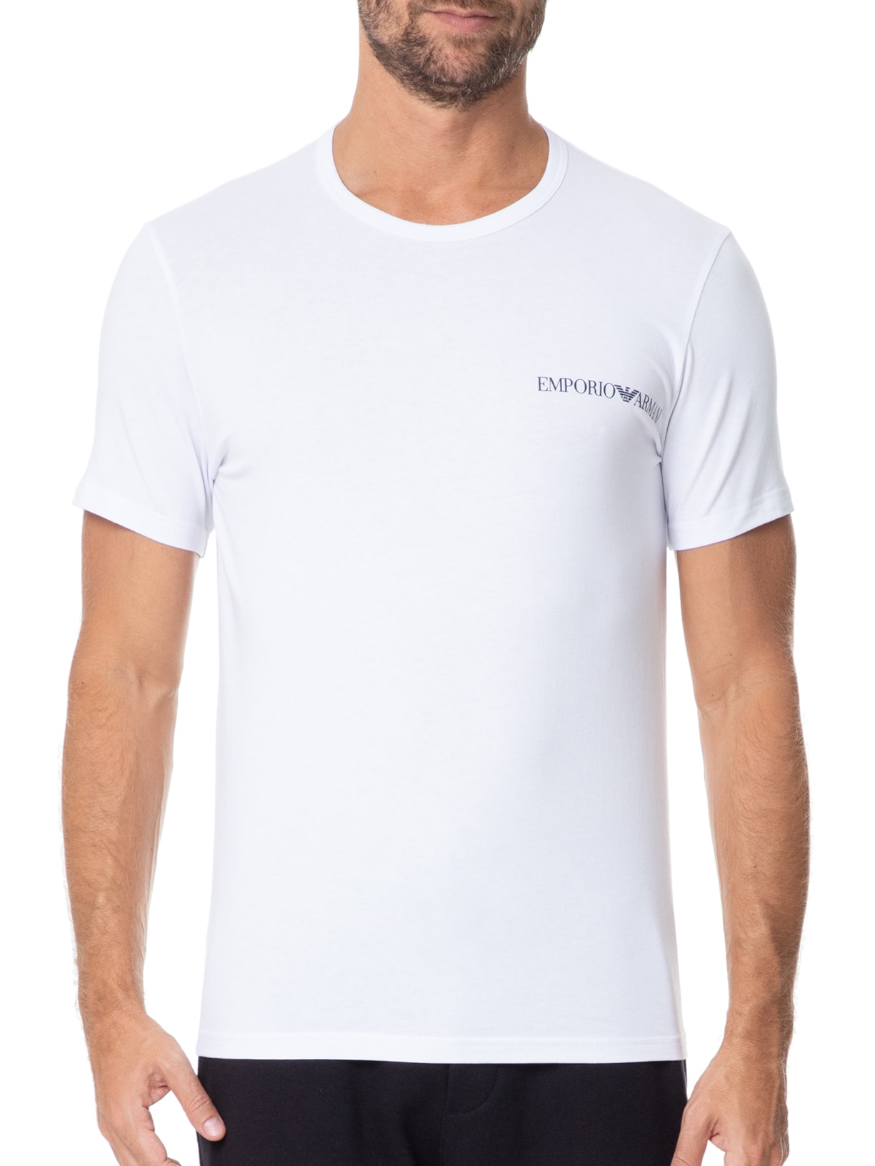 Kit De Camisetas Masculinas 2 Unidades Azul Emporio Armani Bodywear