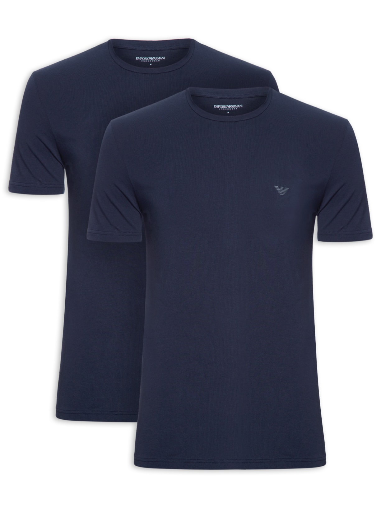 Kit De Camisetas Masculinas 2 Unidades - Azul