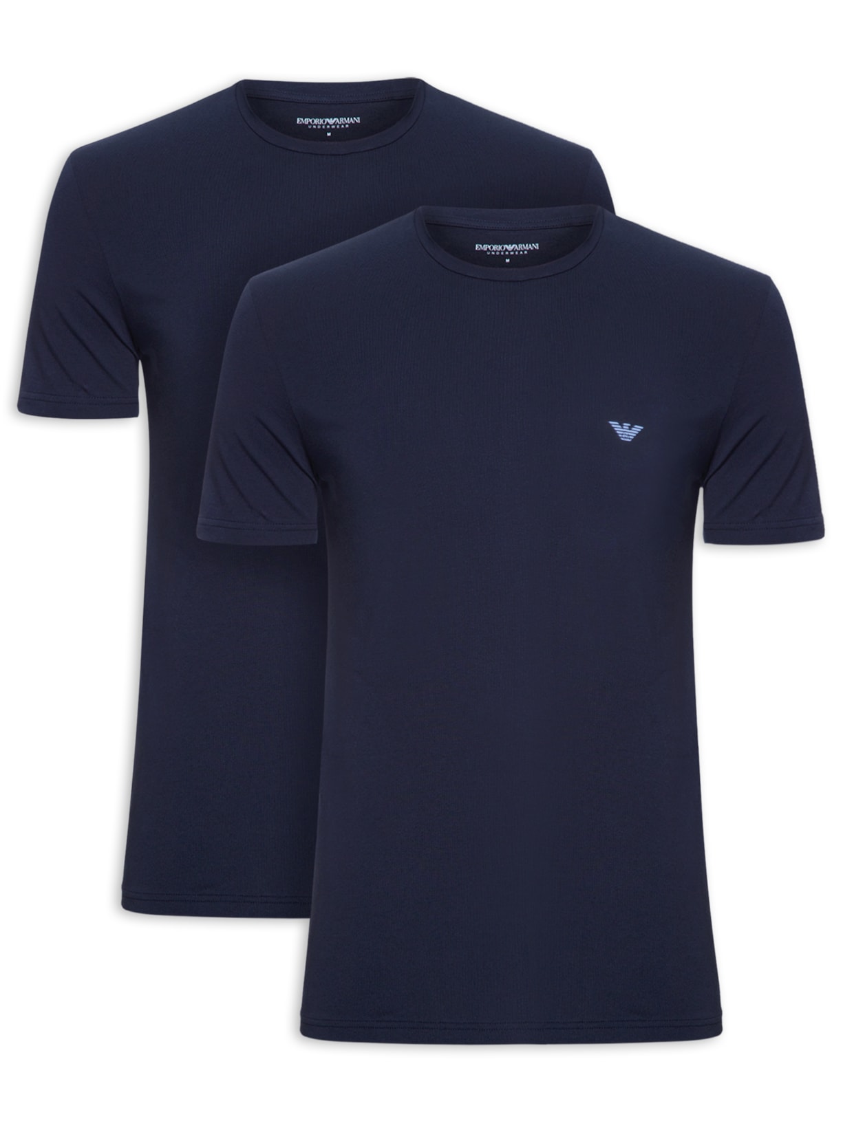 Kit De Camisetas Masculinas 2 Unidades - Azul