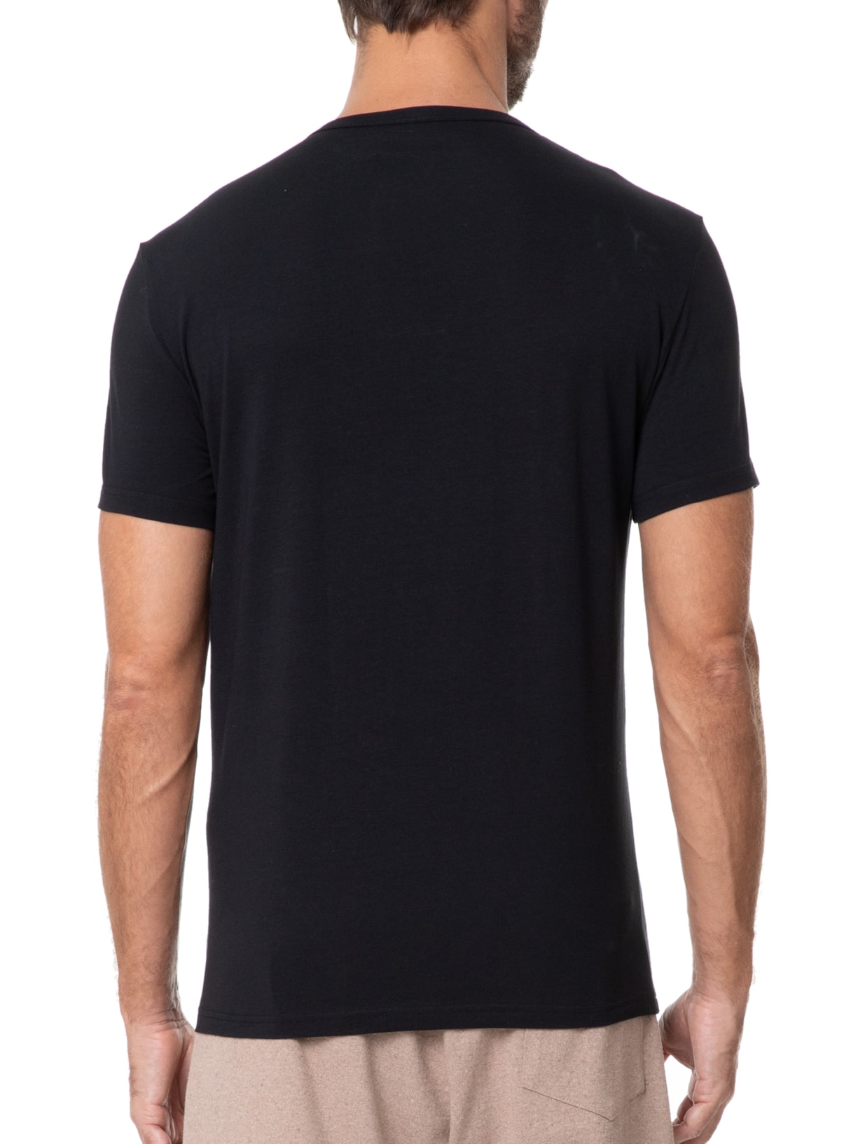 Kit De Camisetas Masculinas 2 Unidades Preto Emporio Armani Bodywear