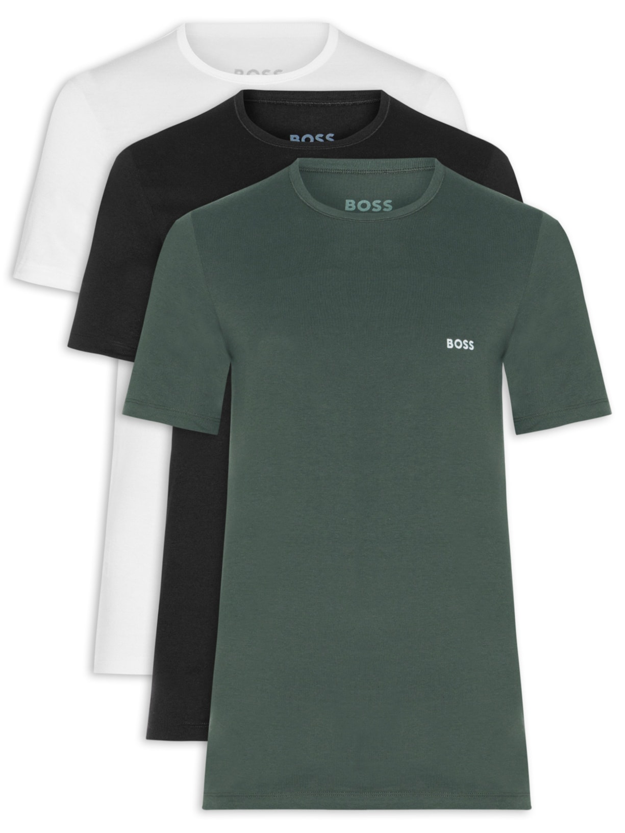 Kit De Camisetas Masculinas 3 Peças Classic Boss
