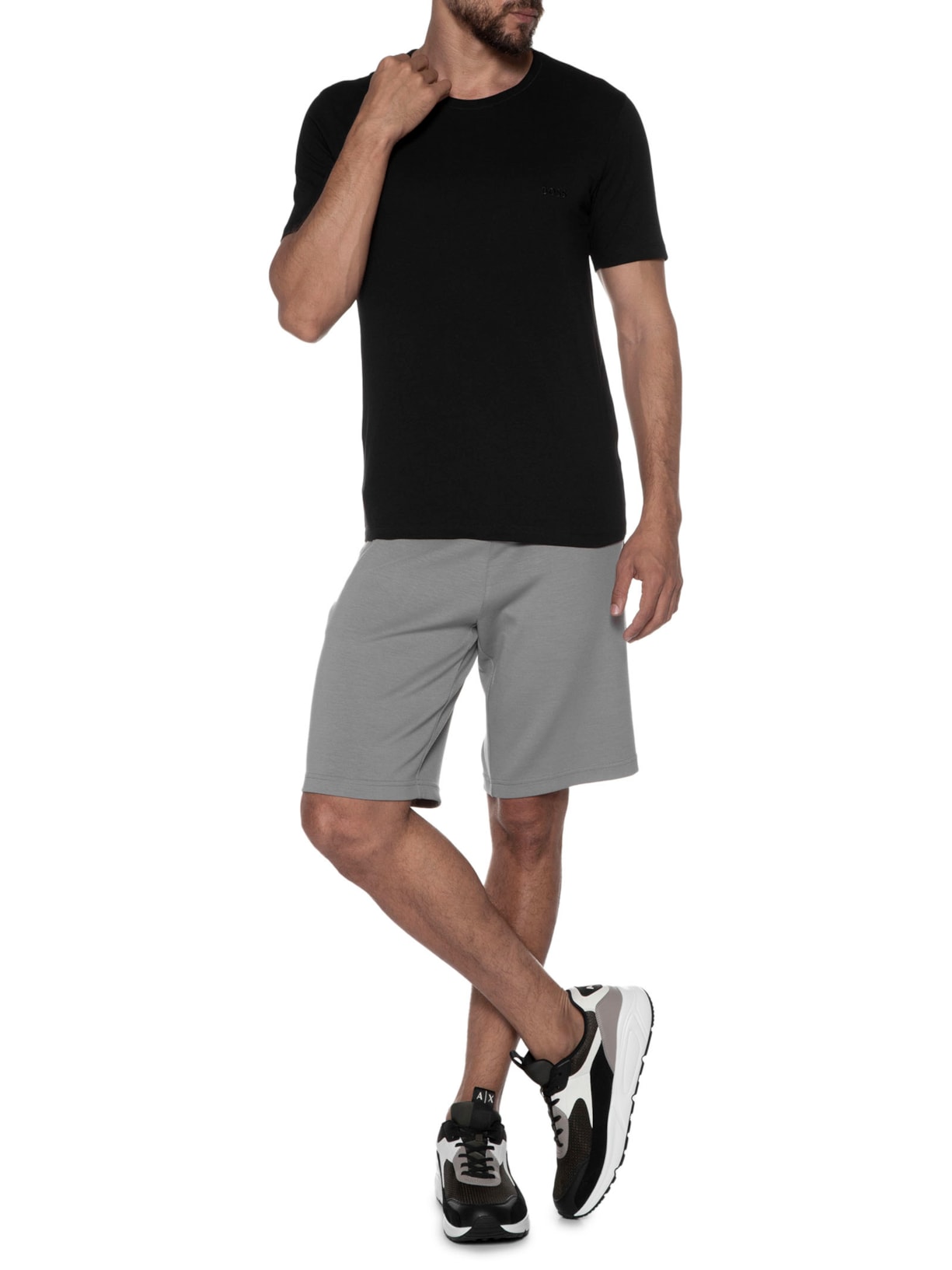 Kit De Camisetas Masculinas 3 Peças Rn Classic Preto Boss