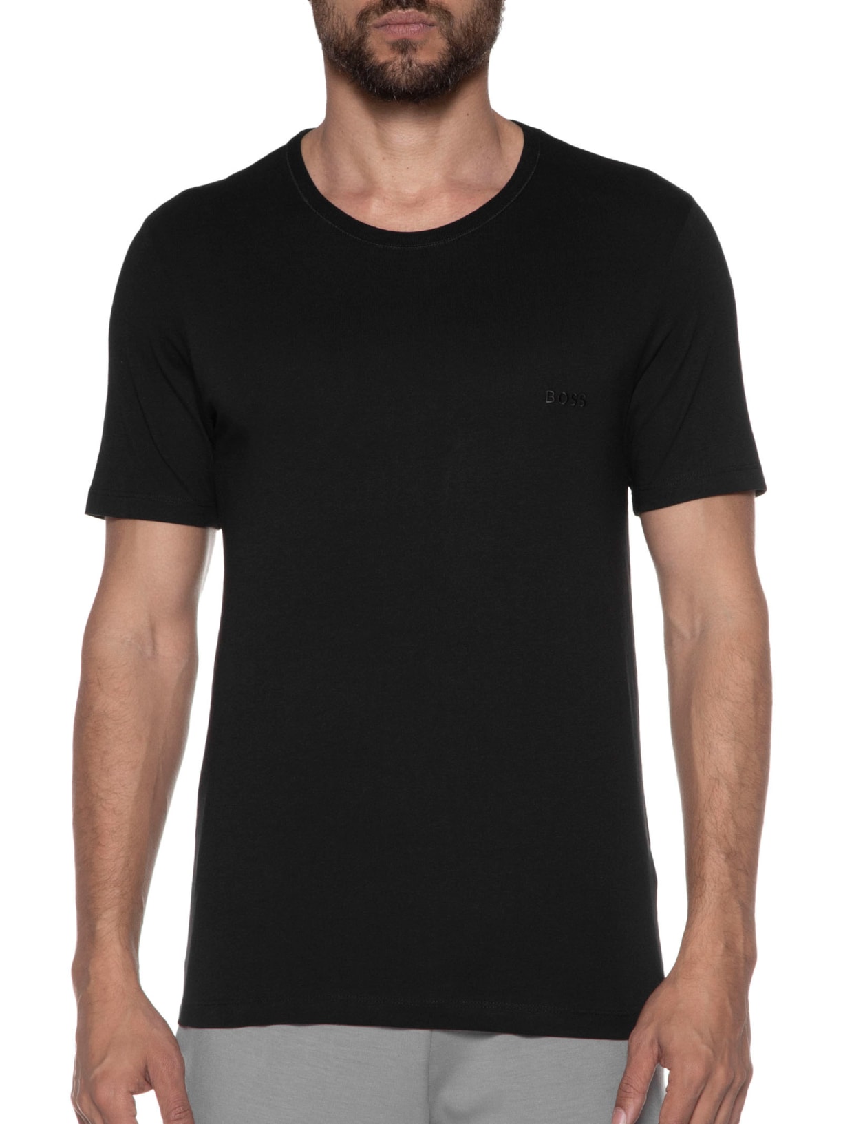 Kit De Camisetas Masculinas 3 Peças Rn Classic Preto Boss