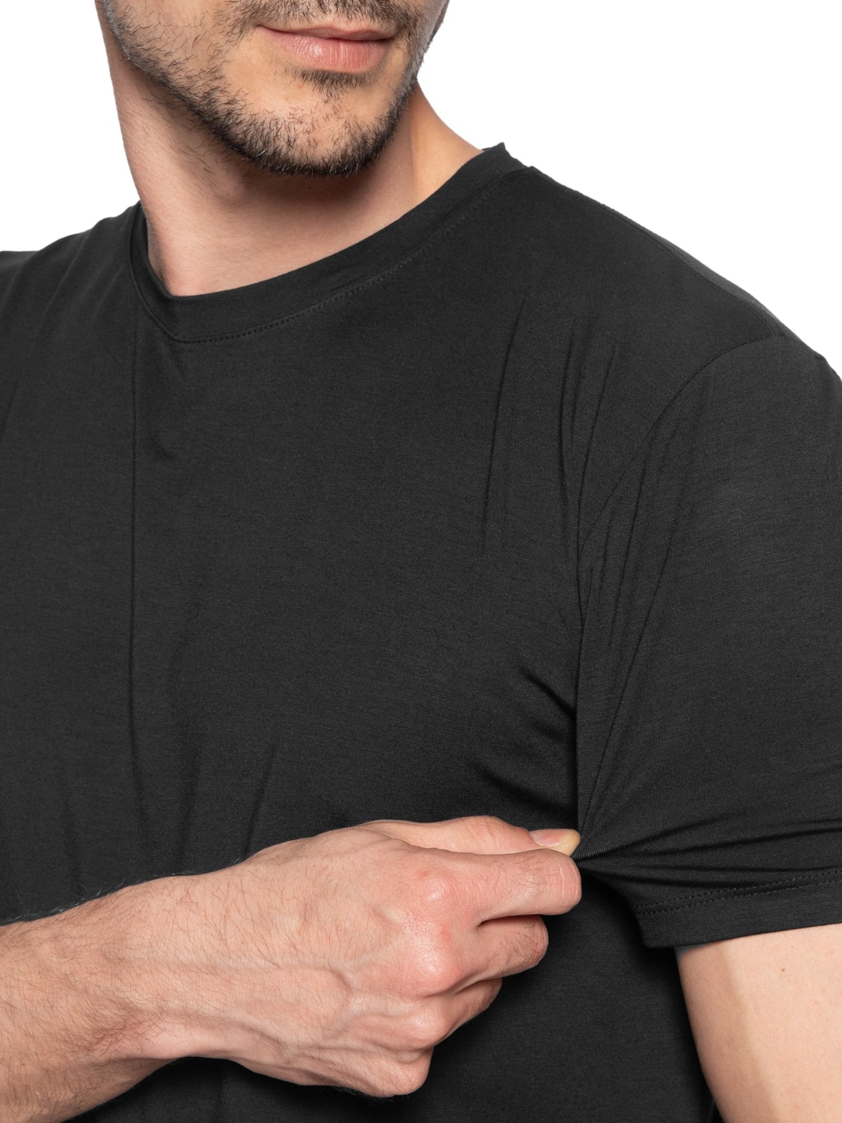 Kit De Camisetas Masculinas 3 Peças Tech Em Modal Azul '2 Essential