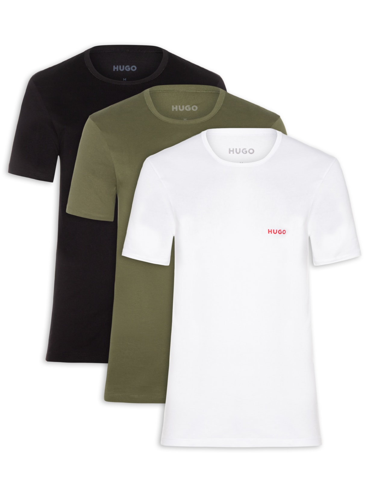 Kit De Camisetas Masculinas 3 Peças Triplet - Preto