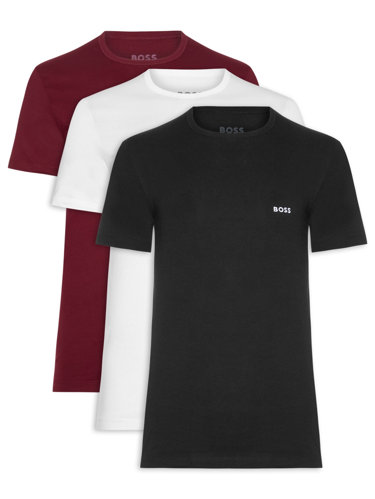 Kit De Camisetas Masculinas Classic 3 Peças Boss