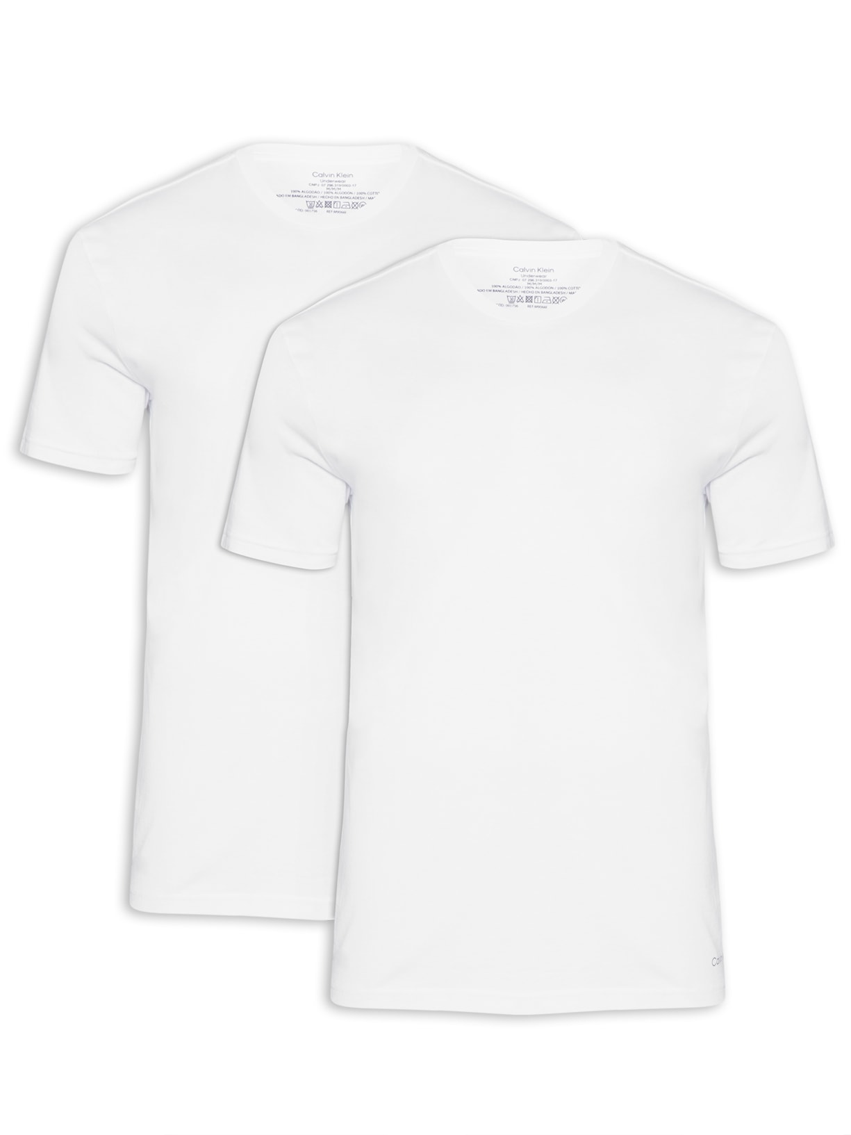 Kit de Camisetas Masculinas Crew-neck 2 Peças  Calvin Klein Underwear