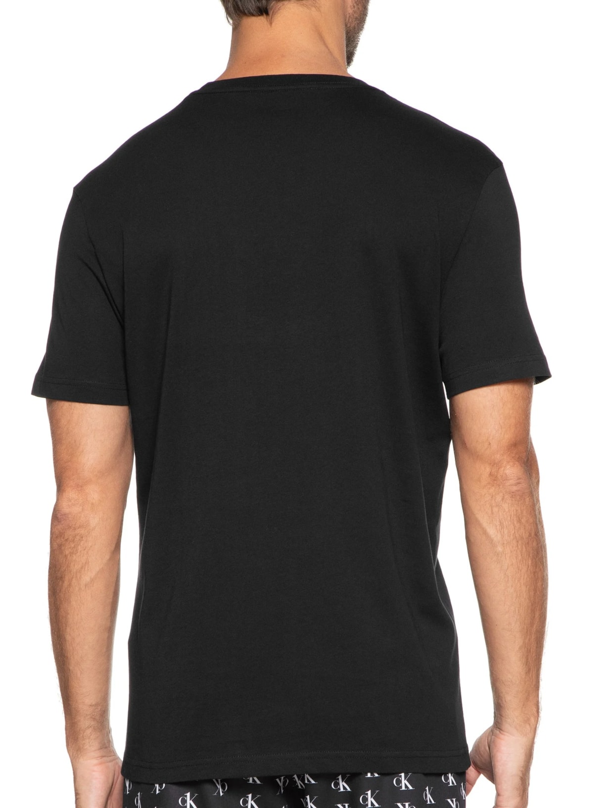 Kit de Camisetas Masculinas Crew-neck 2 Peças Preto Calvin Klein Underwear