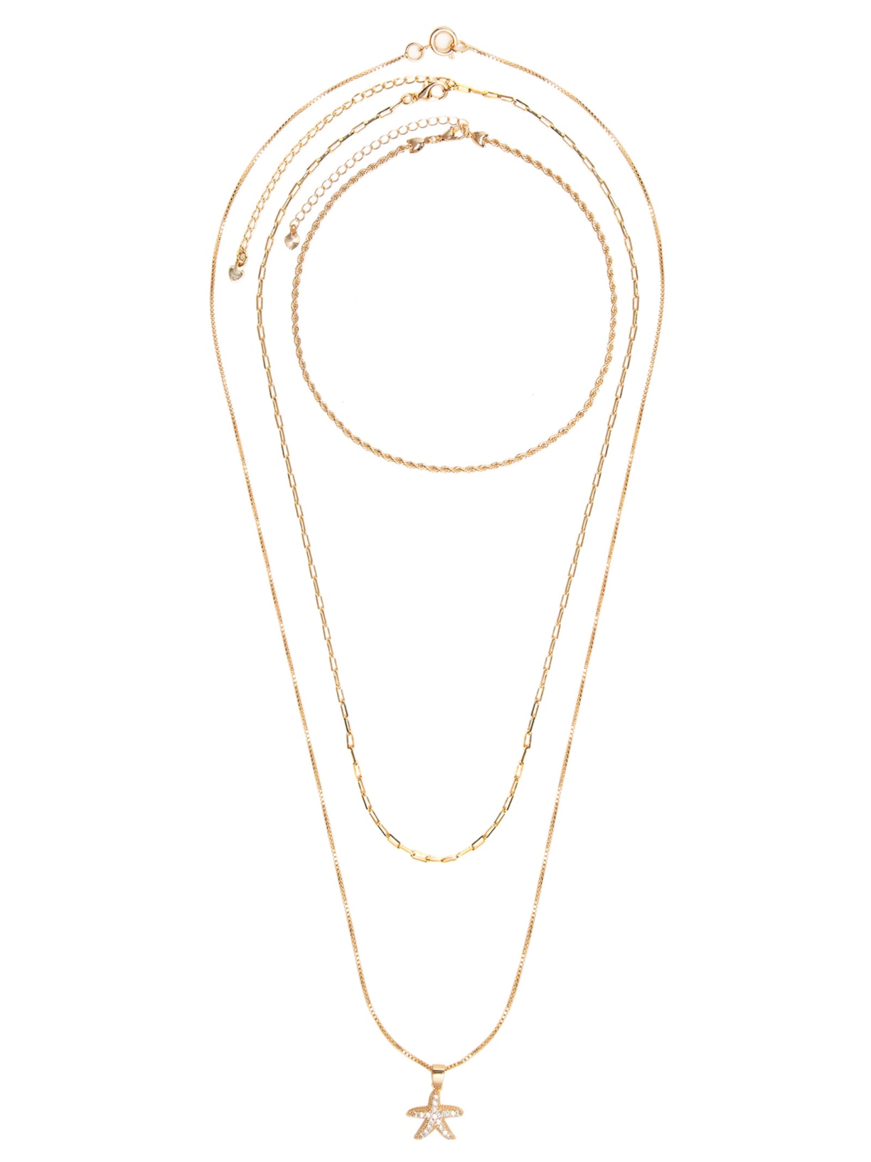 Kit De Colares Feminino - Dourado