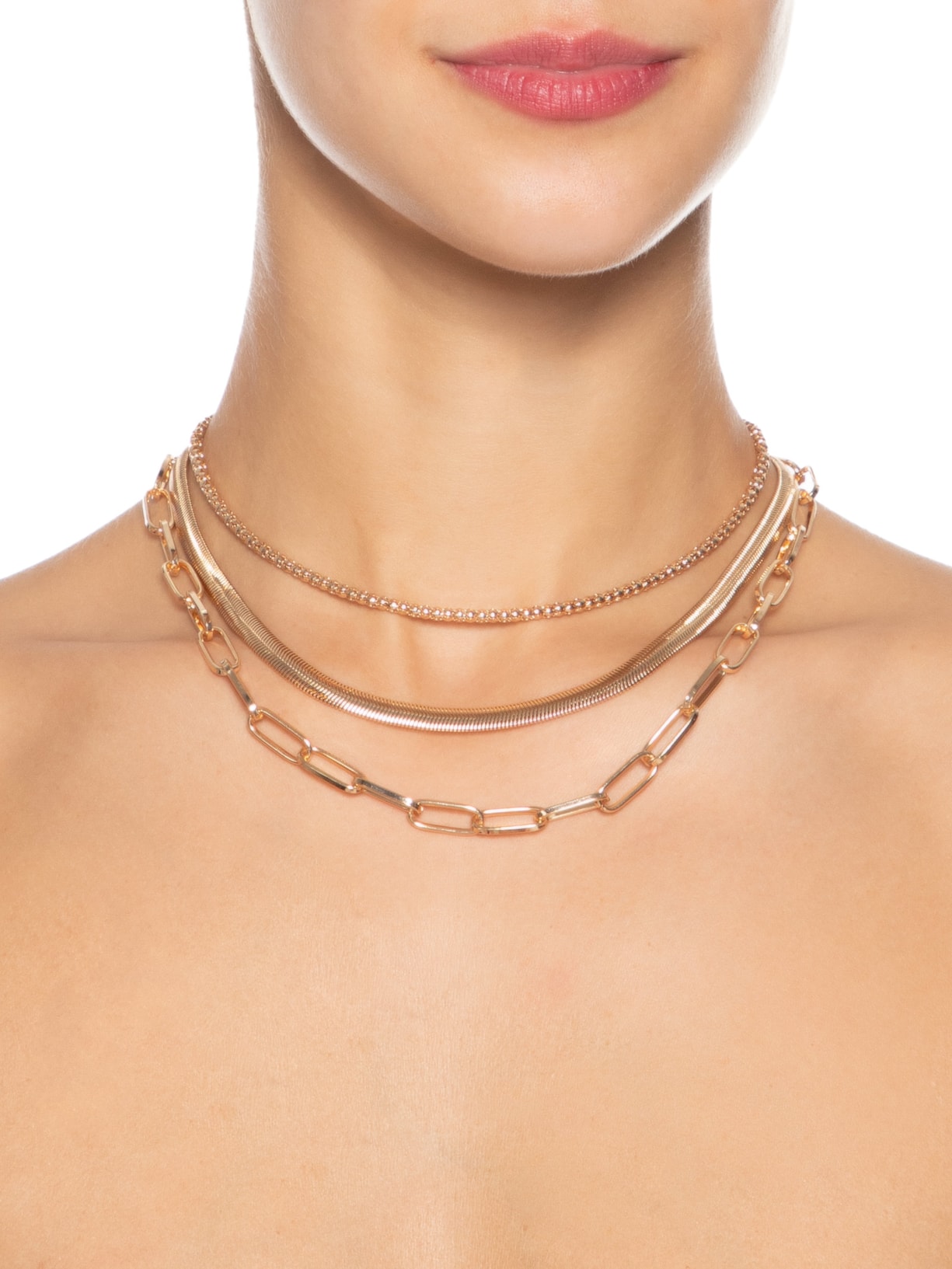 Kit De Colares Feminino Dourado Market 33