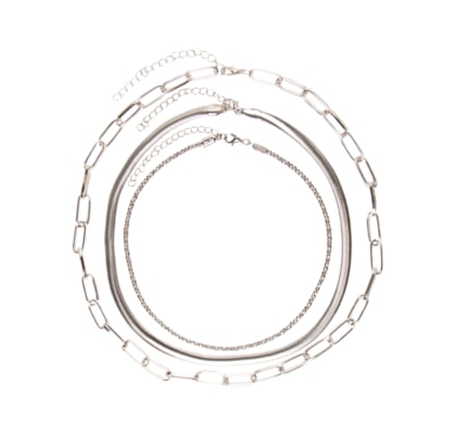 Kit De Colares Feminino - Prateado