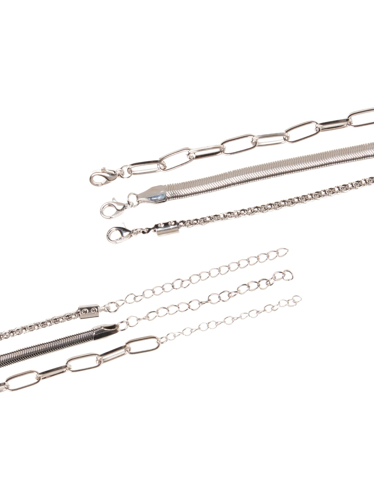 Kit De Colares Feminino Prateado Market 33