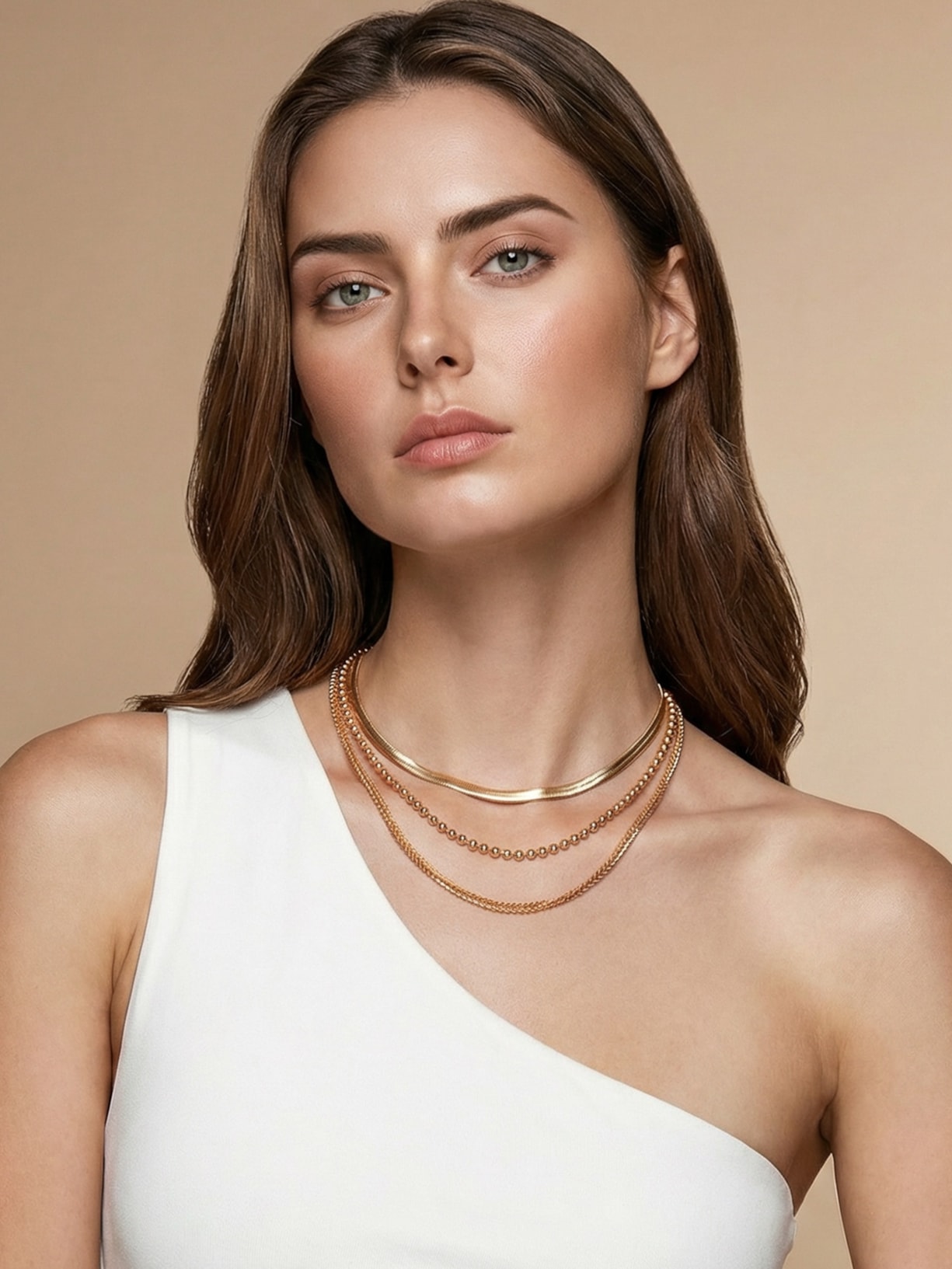 Kit De Colares Femininos Correntes Diversas Dourado Basiq