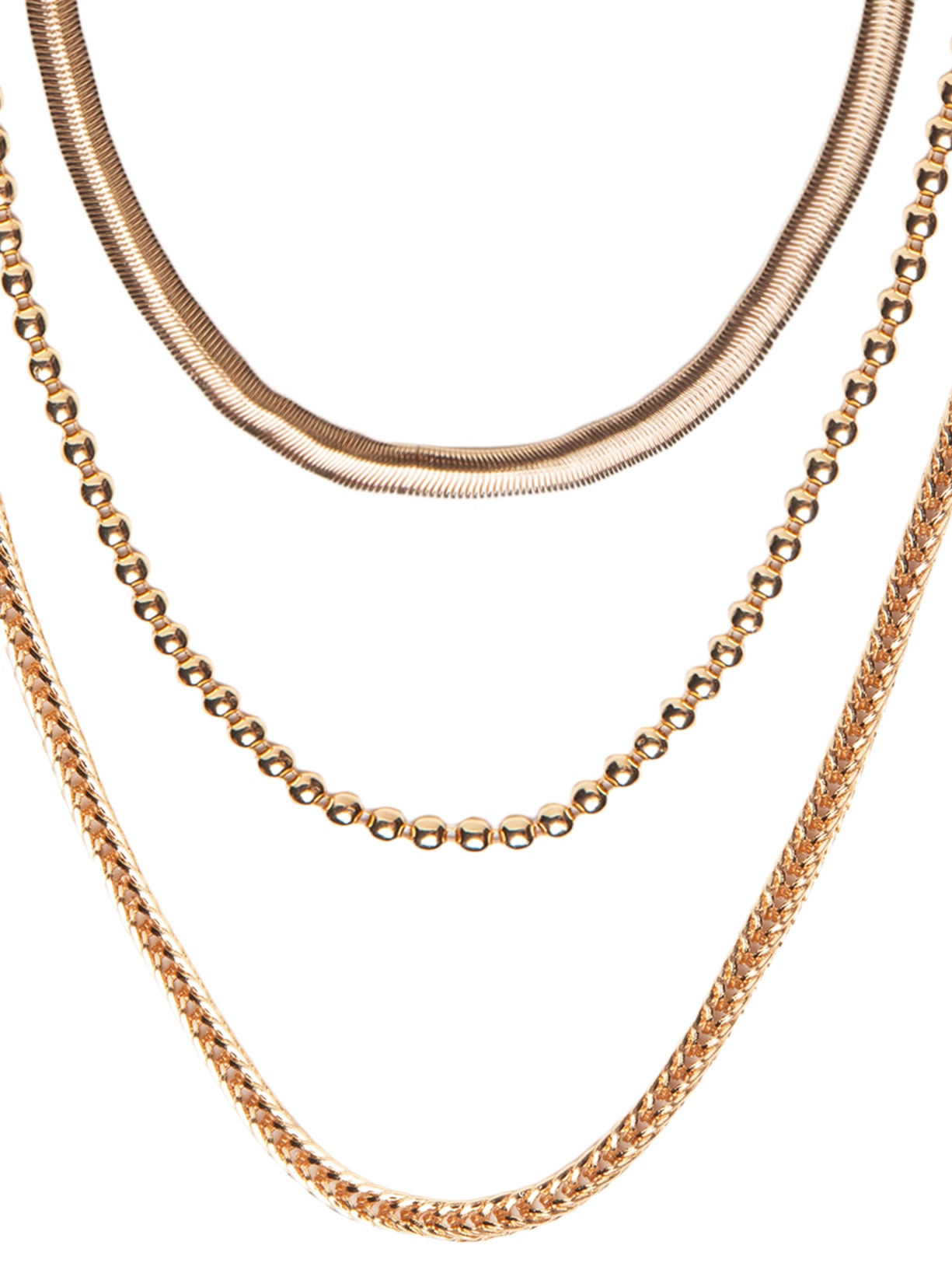 Kit De Colares Femininos Correntes Diversas Dourado Basiq