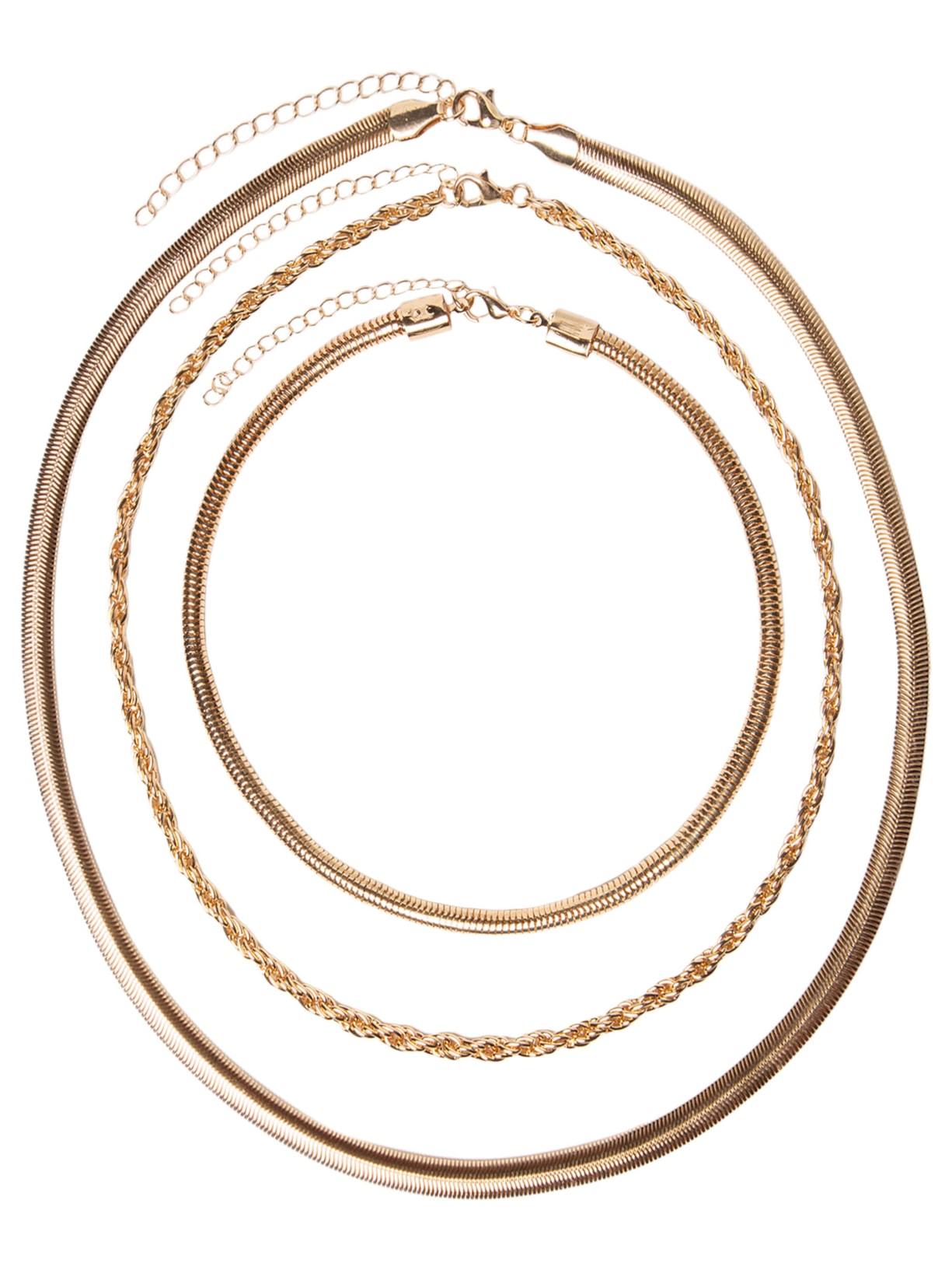 Kit De Colares Femininos Diversos Dourado Basiq