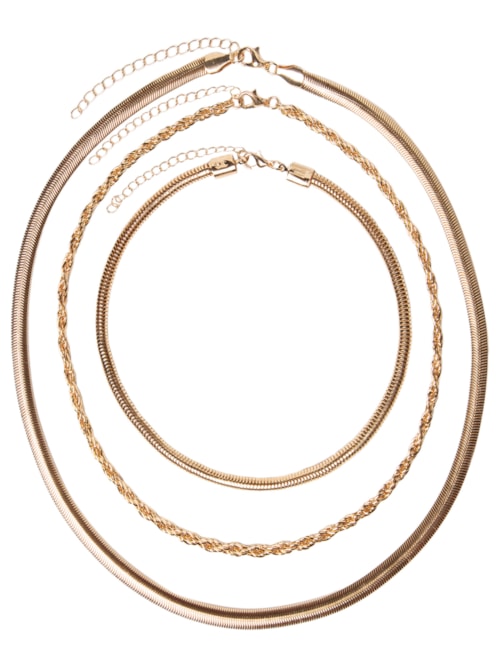 Kit De Colares Femininos Diversos - Dourado