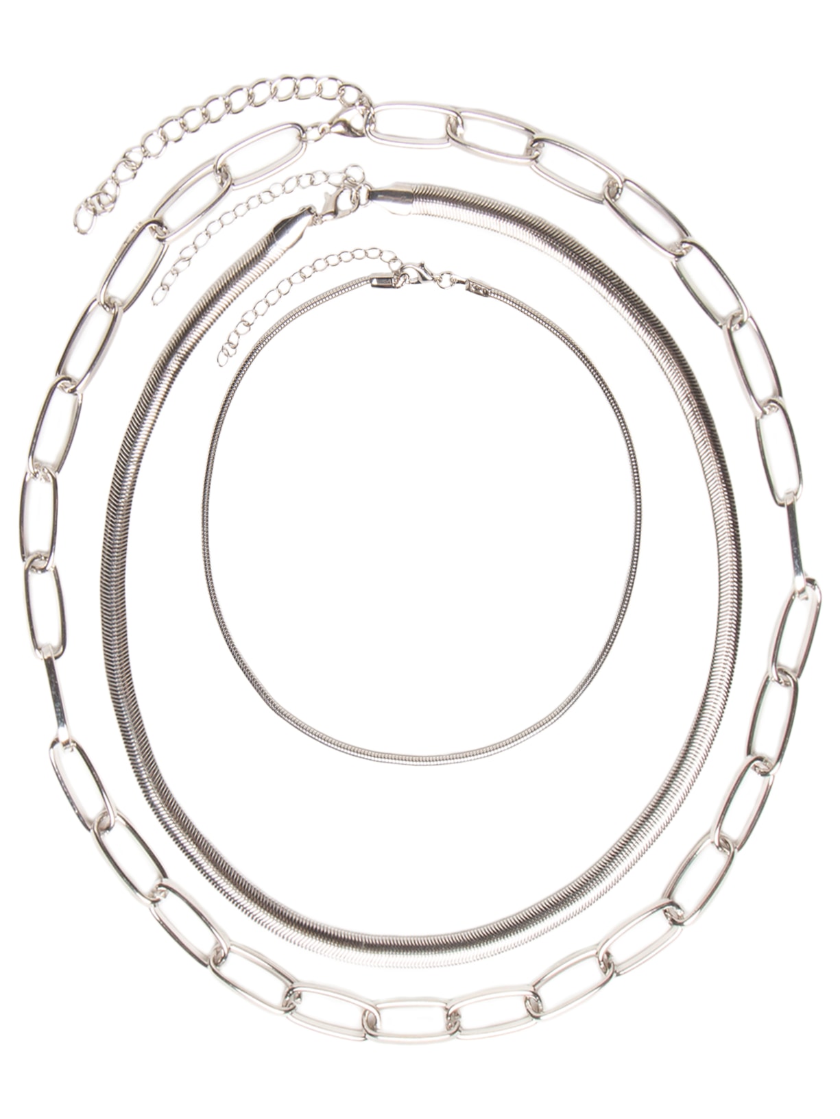 Kit De Colares Femininos Diversos - Prateado