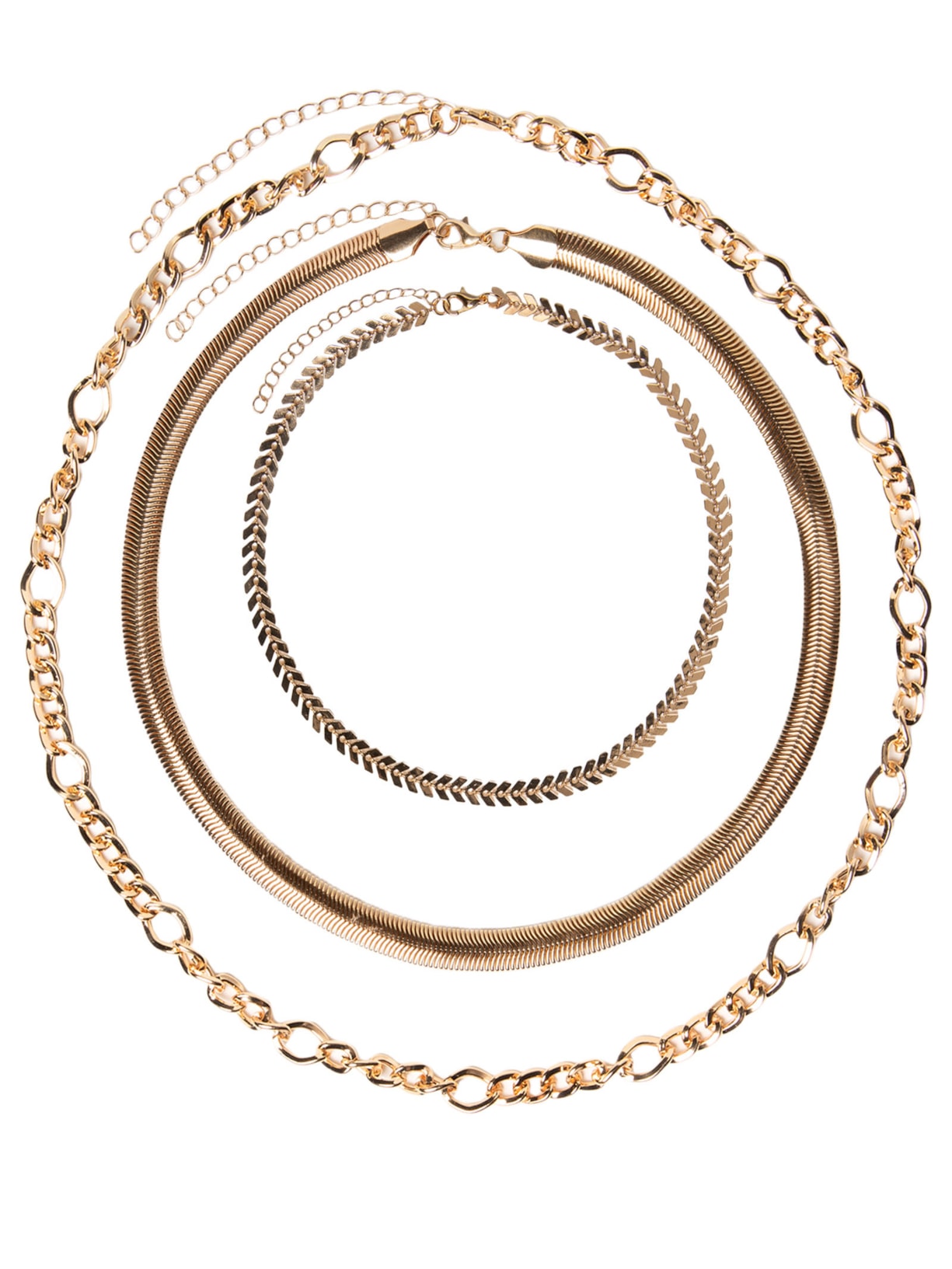 Kit De Colares Femininos Dourado Basiq