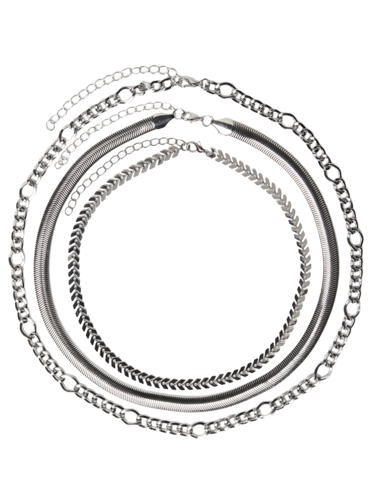 Kit De Colares Femininos Prateado Basiq