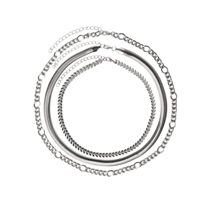 Kit De Colares Femininos - Prateado