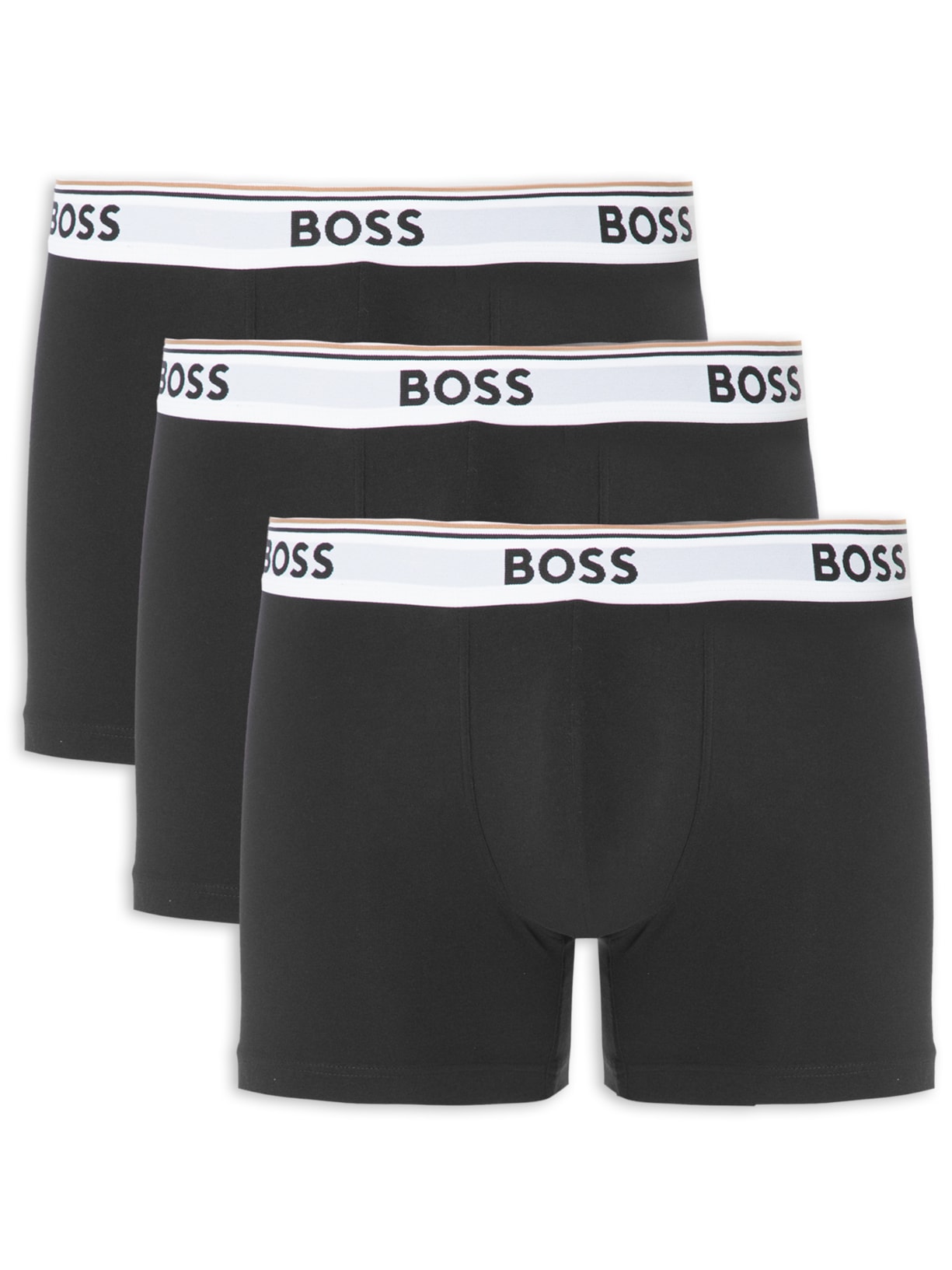 Kit De Cueca Boxer Br 3 Peças Power Preto Boss